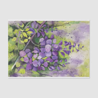 Mooie wisterbloemen in de Waterverf Tissuepapier