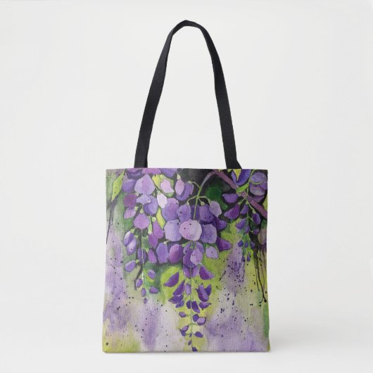 Mooie wisterbloemen in de Waterverf Tote Bag (Voorkant)