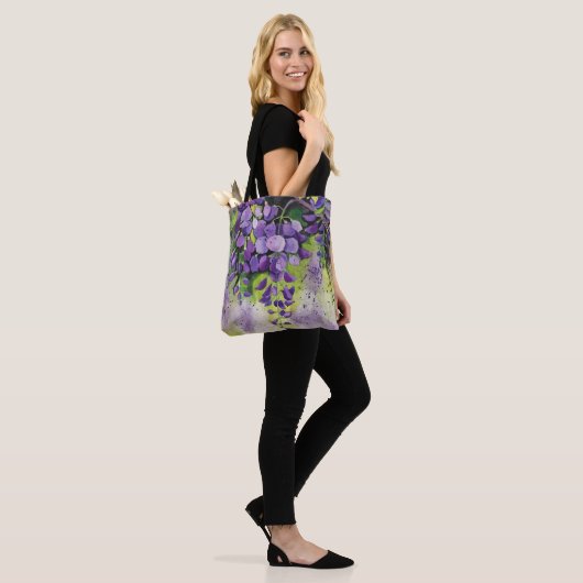 Mooie wisterbloemen in de Waterverf Tote Bag (Op model)