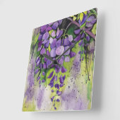 Mooie wisterbloemen in de Waterverf  Vierkante Klok (Hoek)