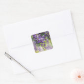 Mooie wisterbloemen in de Waterverf Vierkante Sticker (Envelop)