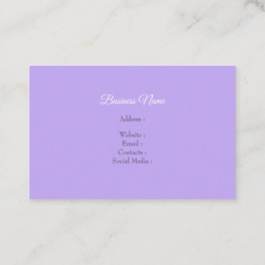 Mooie wisterbloemen in de Waterverf Visitekaartje (Achterkant)