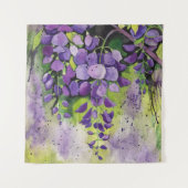 Mooie wisterbloemen in de Waterverf Wandkleed (Voorkant)