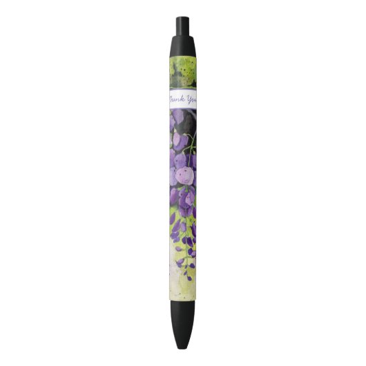 Mooie wisterbloemen in de Waterverf Zwarte Inkt Pen (Voorkant Verticaal)