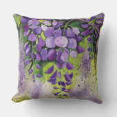 Mooie wisterbloemen in Waterverf kussen (Voorkant)