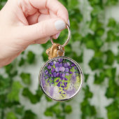 Mooie wisterbloemen in Waterverf sleutelhanger (Hand)