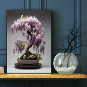 Mooie Wisteria Bonsai boom Poster