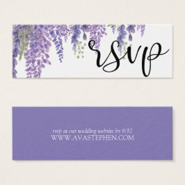 Mooie Wisteria boom bruiloft website RSVP Mini Visitekaartjes