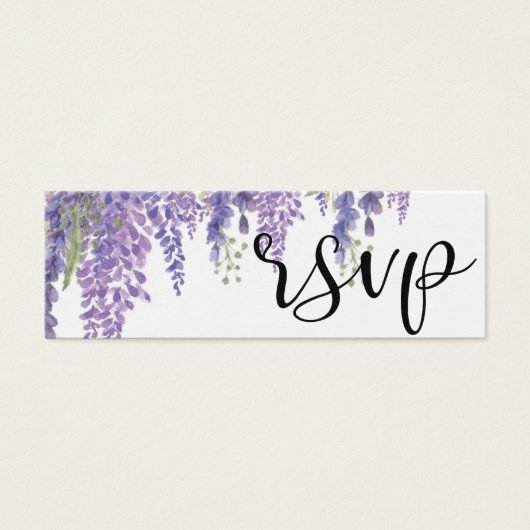 Mooie Wisteria boom bruiloft website RSVP Mini Visitekaartjes (Voorkant)