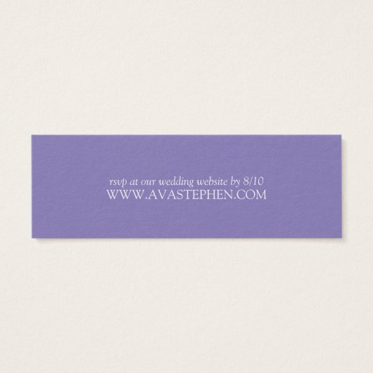 Mooie Wisteria boom bruiloft website RSVP Mini Visitekaartjes (Achterkant)