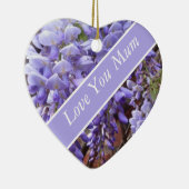 Mooie Wisteria Moederdag bewerkbaar Keramisch Ornament (Rechts)