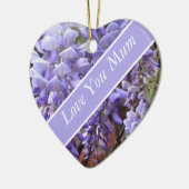 Mooie Wisteria Moederdag bewerkbaar Keramisch Ornament (Links)