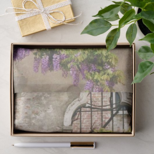 Mooie Wisteria overhandiging Gothic Window Tissuepapier (Geschenk)