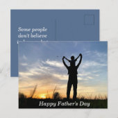 Mooie Wit Blauw Zwarte Sunset Vaderdag Briefkaart (Voorkant / Achterkant)