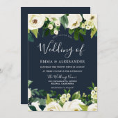 Mooie Wit-bloemen Lentweduwen Kaart (Voorkant / Achterkant)