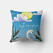 Mooie Wit zwaaien bij een hond met Reed Kussen (Achterkant)