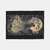 Mooie Witch Gothic Fantasy Vampire Moonlight Fleece Deken (Voorkant (Horizontaal))
