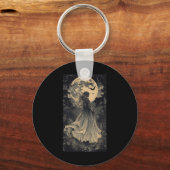 Mooie Witch Gothic Fantasy Vampire Moonlight Sleutelhanger (Voorkant)
