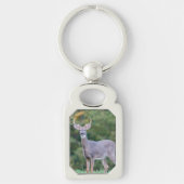Mooie witstaartsloppenwijder in het veld sleutelhanger (Voorkant)