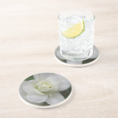 Mooie Witte Anjer Bloem Onderzetters (Zijkant)