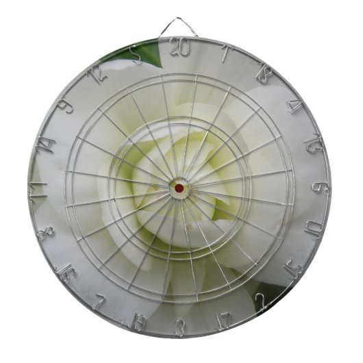 Mooie witte anjer-dart-kaart dartbord (Voorkant)