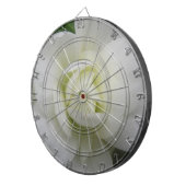 Mooie witte anjer-dart-kaart dartbord (Voorkant Rechts)