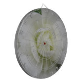 Mooie witte anjer-dart-kaart dartbord (Voorkant Links)