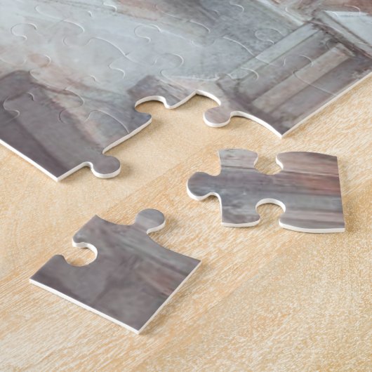 Mooie witte aura angelische figuur bidden legpuzzel (Zijkant)