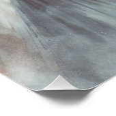 Mooie witte aura angelische figuur bidden perfect poster (Hoek)