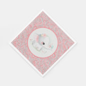 Mooie witte baby, olifant servet (Hoek)