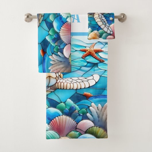 Mooie witte Baby Zeeen schildpad zwemmen Bad Handdoek (Insitu)