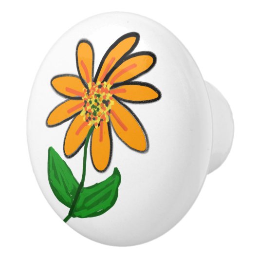 Mooie witte berglaurierbloemen keramische knop (Rechts)