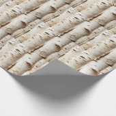 Mooie witte berkenboomstammen cadeaupapier (Hoek)