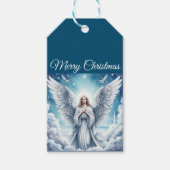 Mooie witte beschermengel cadeaulabel (Voorkant)