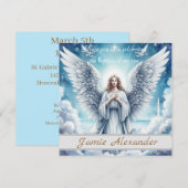 Mooie witte beschermengel kaart (Voorkant / Achterkant)