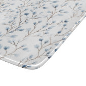 Mooie Witte Blauwe Bloemige Bruiloftsdouche Snijplank (Hoek)