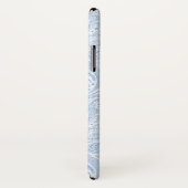 Mooie witte blauwe paisley patroon Case-Mate iPhone case (Achterkant / rechts)
