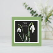 Mooie witte bloem bloemenkunst sympathie kaart (Staand voorkant)