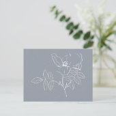 Mooie Witte Bloem Doodle Briefkaart (Staand voorkant)