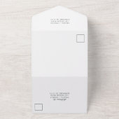 Mooie Witte Bloem- en Groenhuwelijk All In One Uitnodiging (Buitenkant)