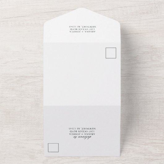 Mooie Witte Bloem- en Groenhuwelijk All In One Uitnodiging (Buitenkant)