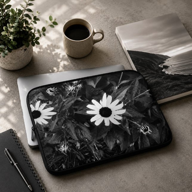 Mooie Witte Bloem Laptop Sleeve (Creator heeft geüpload)