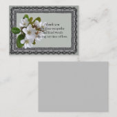 Mooie witte bloem na de begrafenis notitiekaartje (Voorkant / Achterkant)