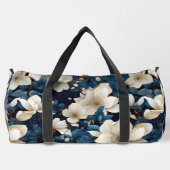 Mooie witte bloem plunjezak (Achterkant)