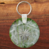 Mooie witte bloem sleutelhanger (Voorkant)
