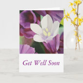 Mooie Witte Bloem - word goed spoedig Kaart (Gele Bloem)