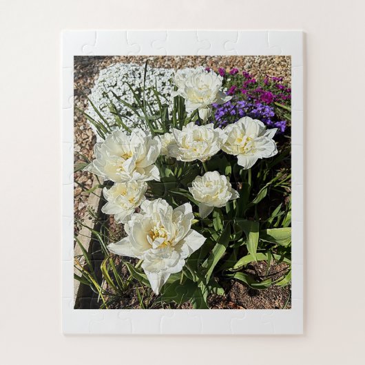 Mooie witte bloemen bloemstuk legpuzzel (Verticaal)