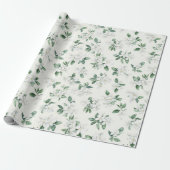 Mooie Witte Bloemen Bruidsuitnodiging Cadeaupapier (Uitgerold)