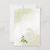 Mooie witte bloemen groen botanisch bedankkaart (Achterkant)