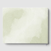 Mooie witte bloemen groene bladeren bruiloft gastenboek (Achterkant)